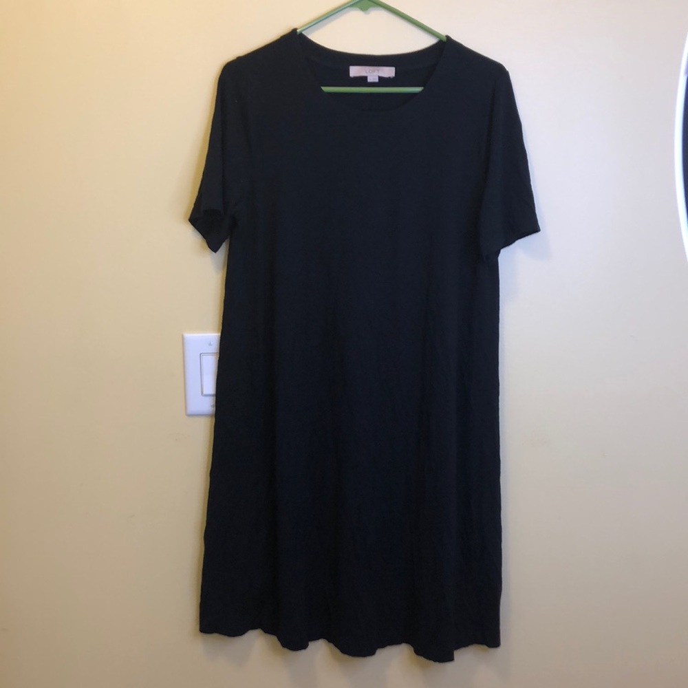 Loft Black T-shirt Dress